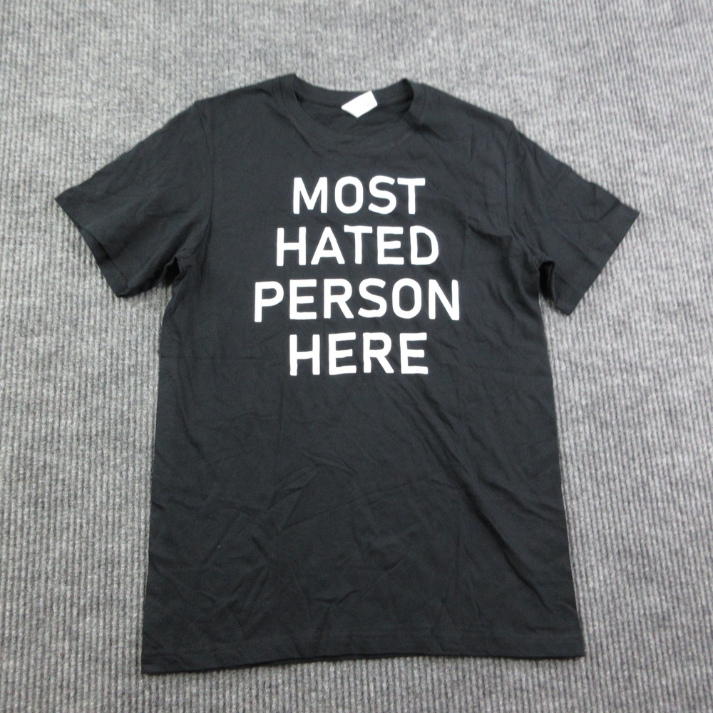 Most Hated Person Here Shirt Mens S Black Caribbean Seal Graphic Print Tee